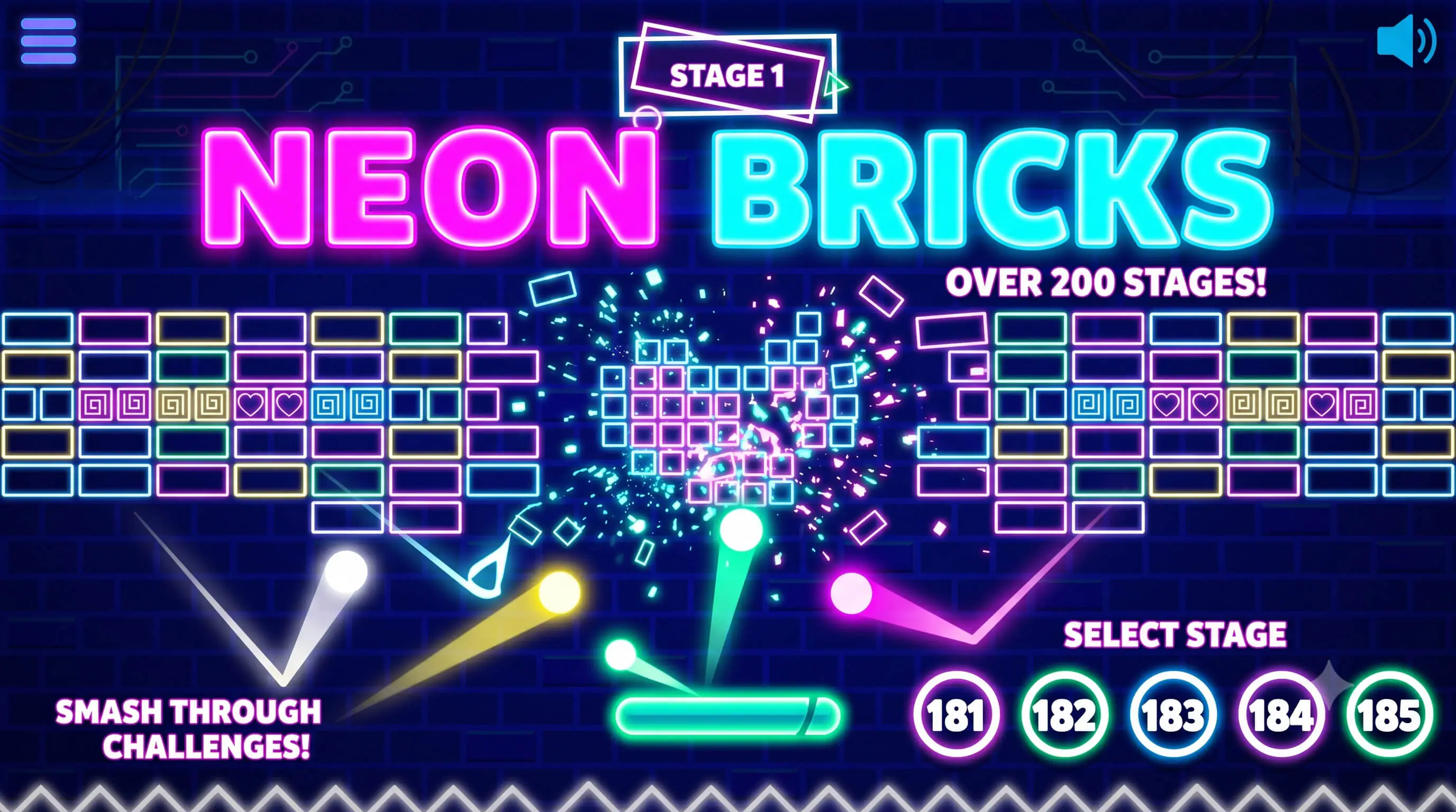 Neon Bricks - HTML5 Game