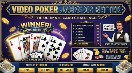 Video Poker Jacks or Better - HTML5 Casino Game