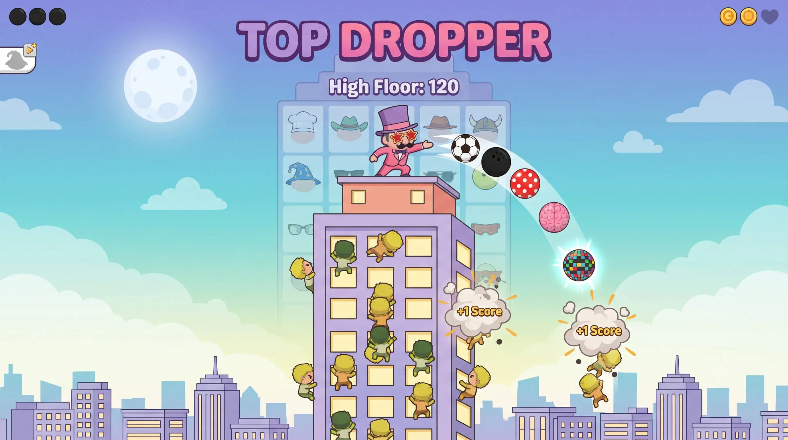 Top Dropper HTML5 Construct 3 Game