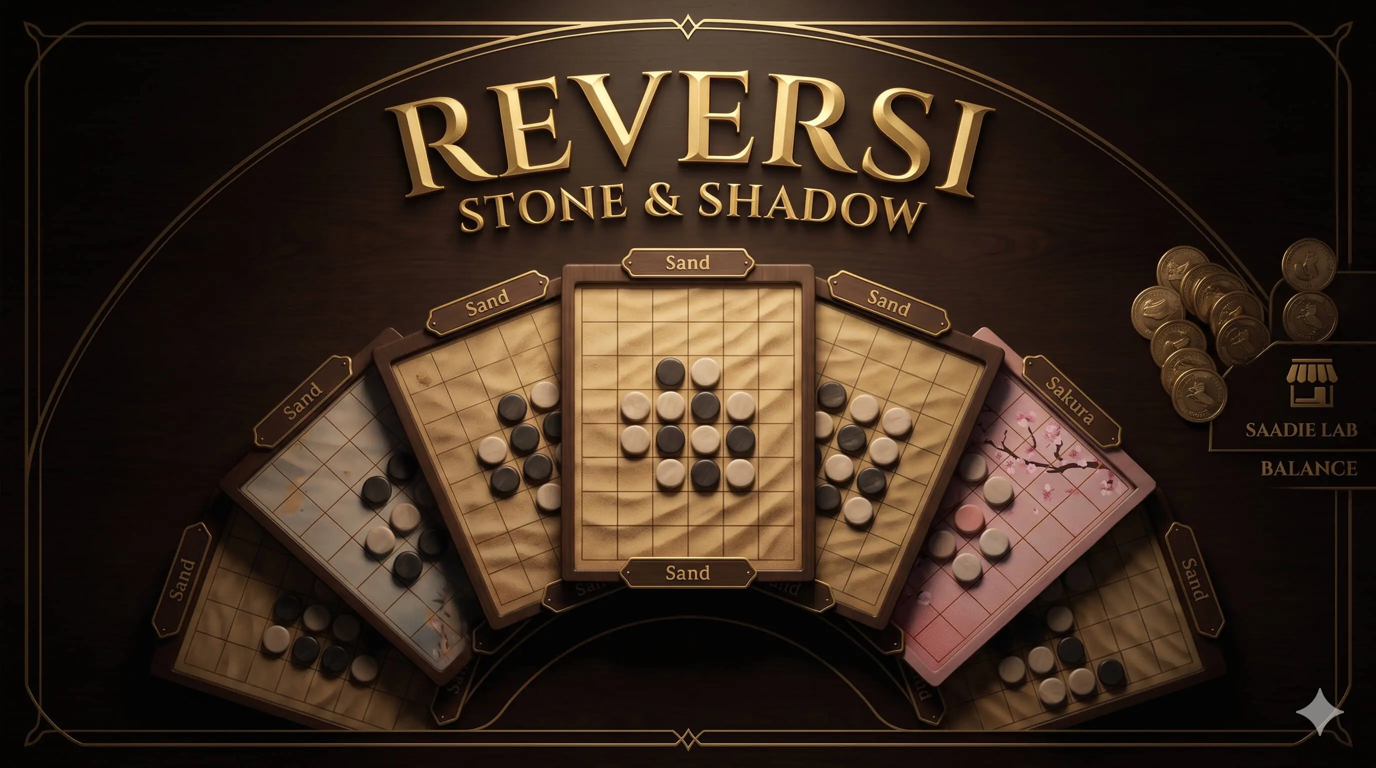 Reversi Stone & Shadow | HTML5 Game With AI and PVP