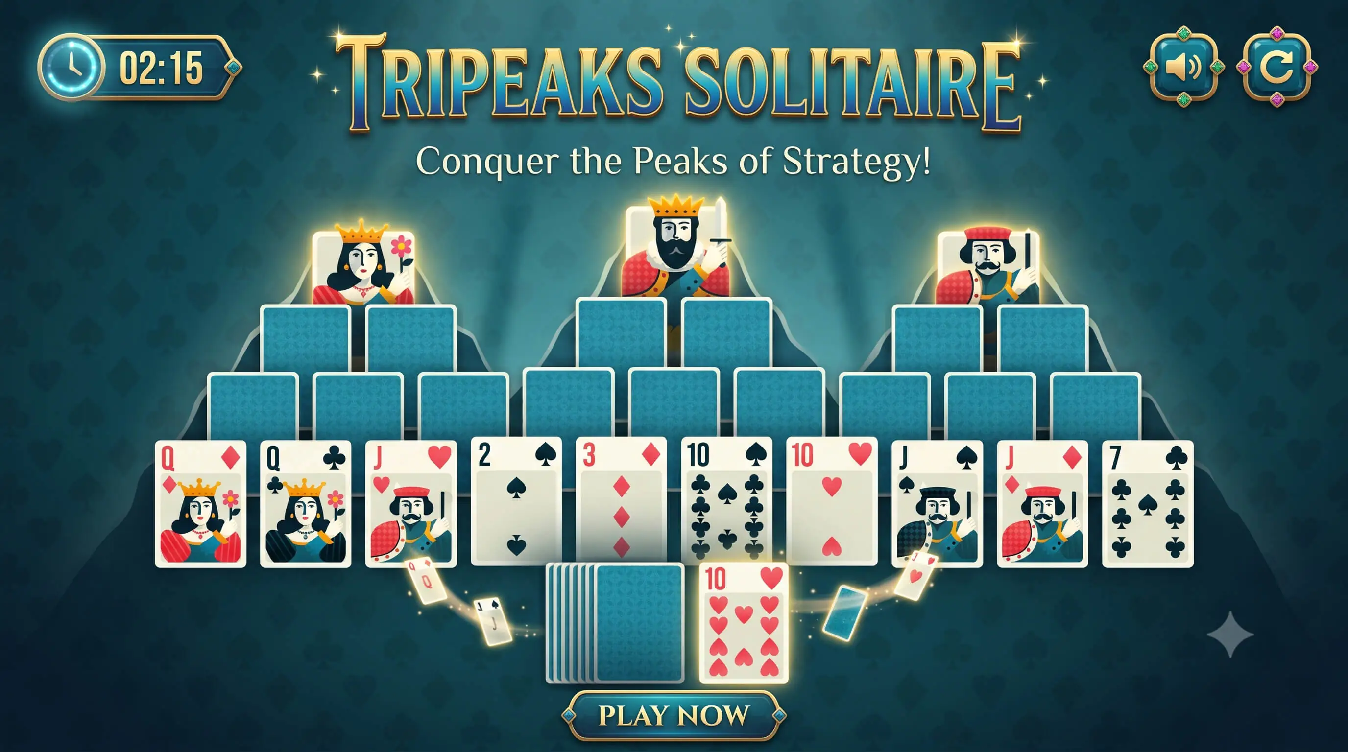 Tripeak's Solitaire - HTML5 Game (Phaser 3)