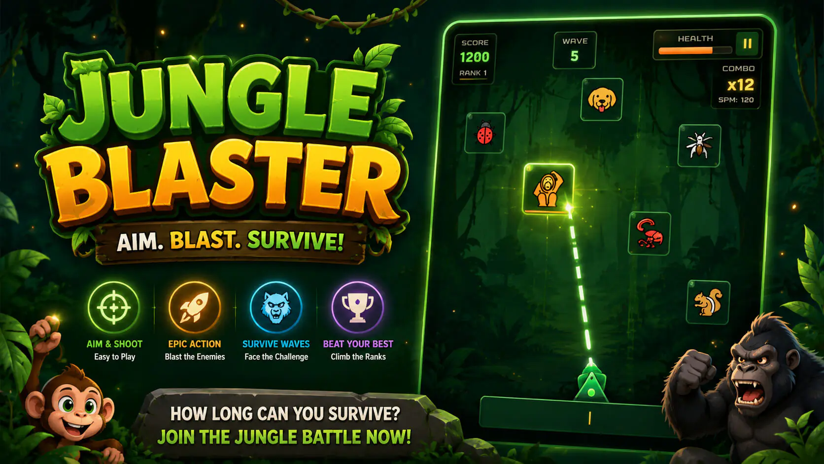 Jungle Blaster | HTML5 Game