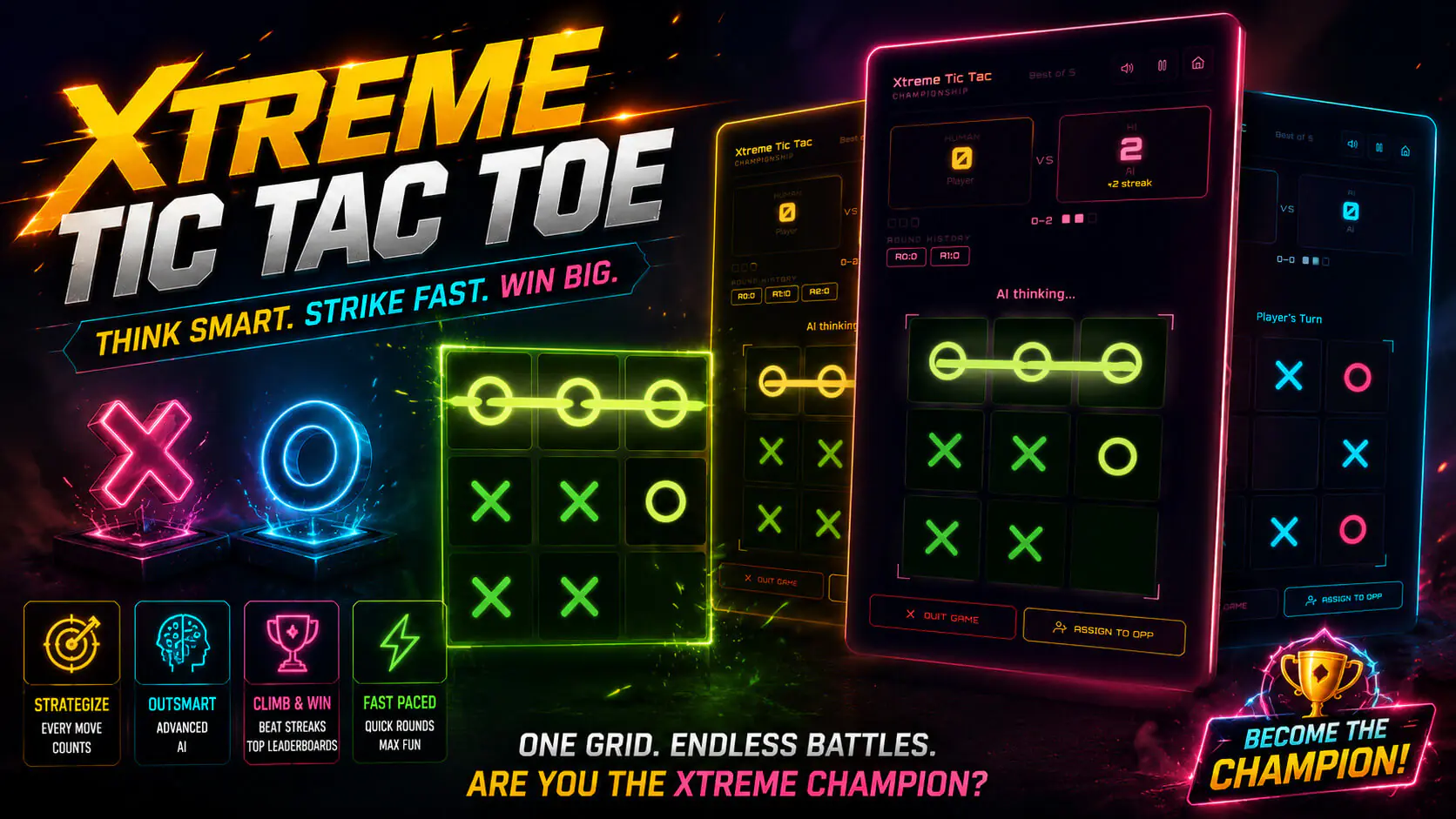 Xtreme Tic Tac Toe | HTML5 Game With Ai & PvP