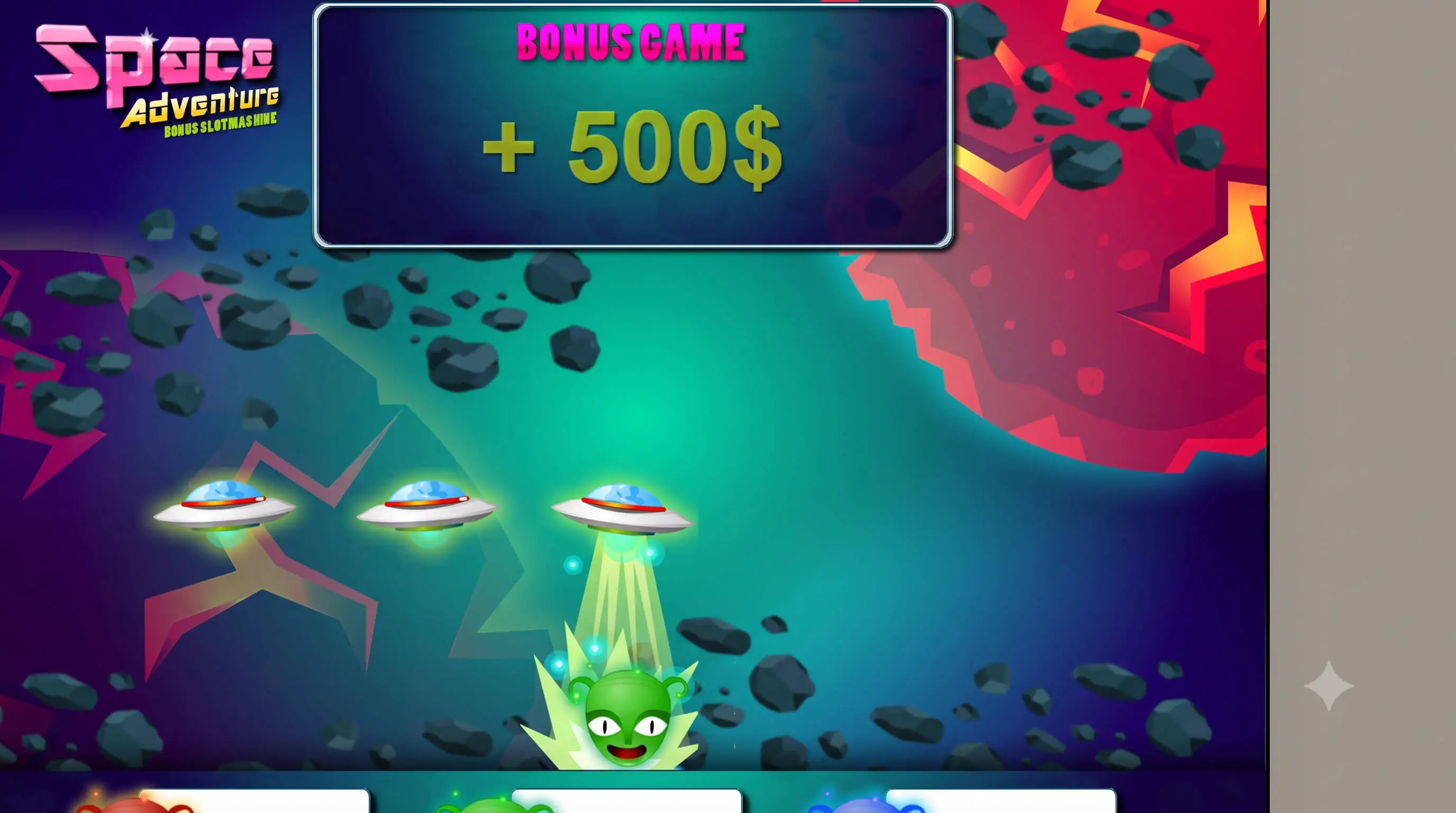 Slot Machine Space Adventure - HTML5 Casino game