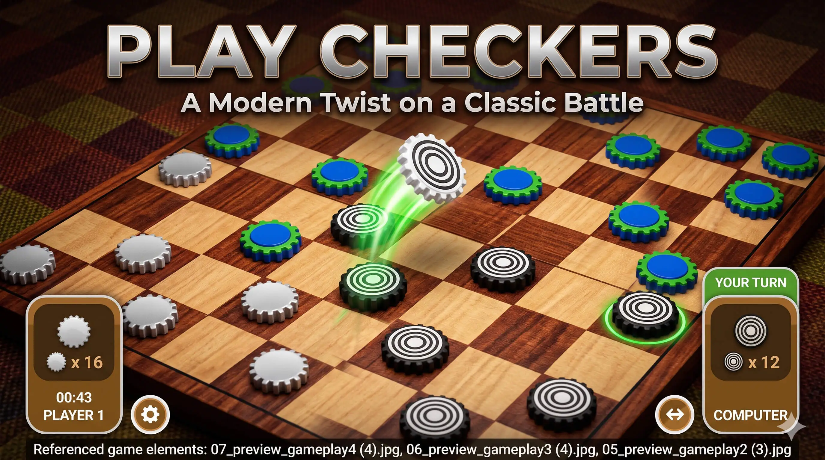 Play Checkers - HTML5 Game