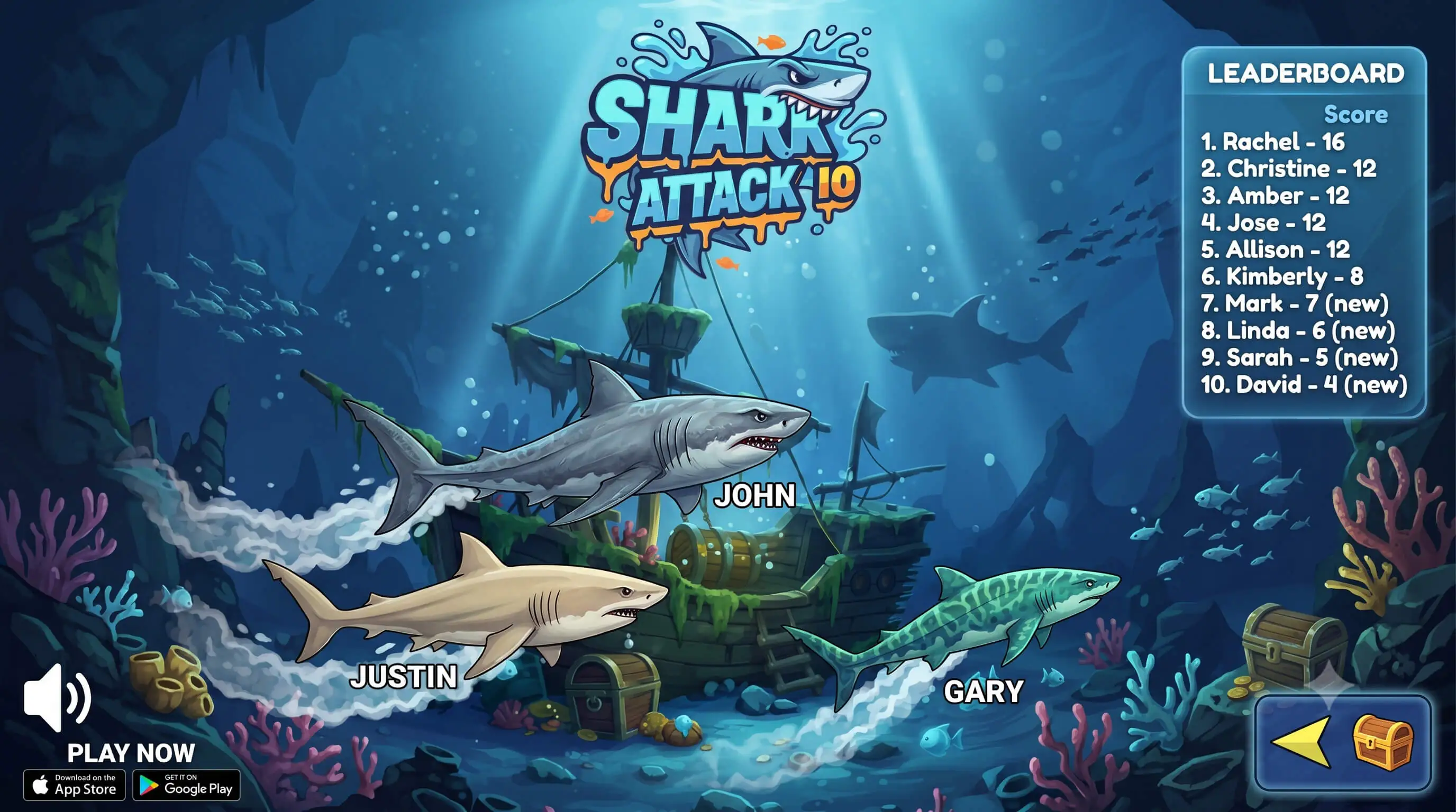 Shark Attack IO - HTML5 Game - Construct 3