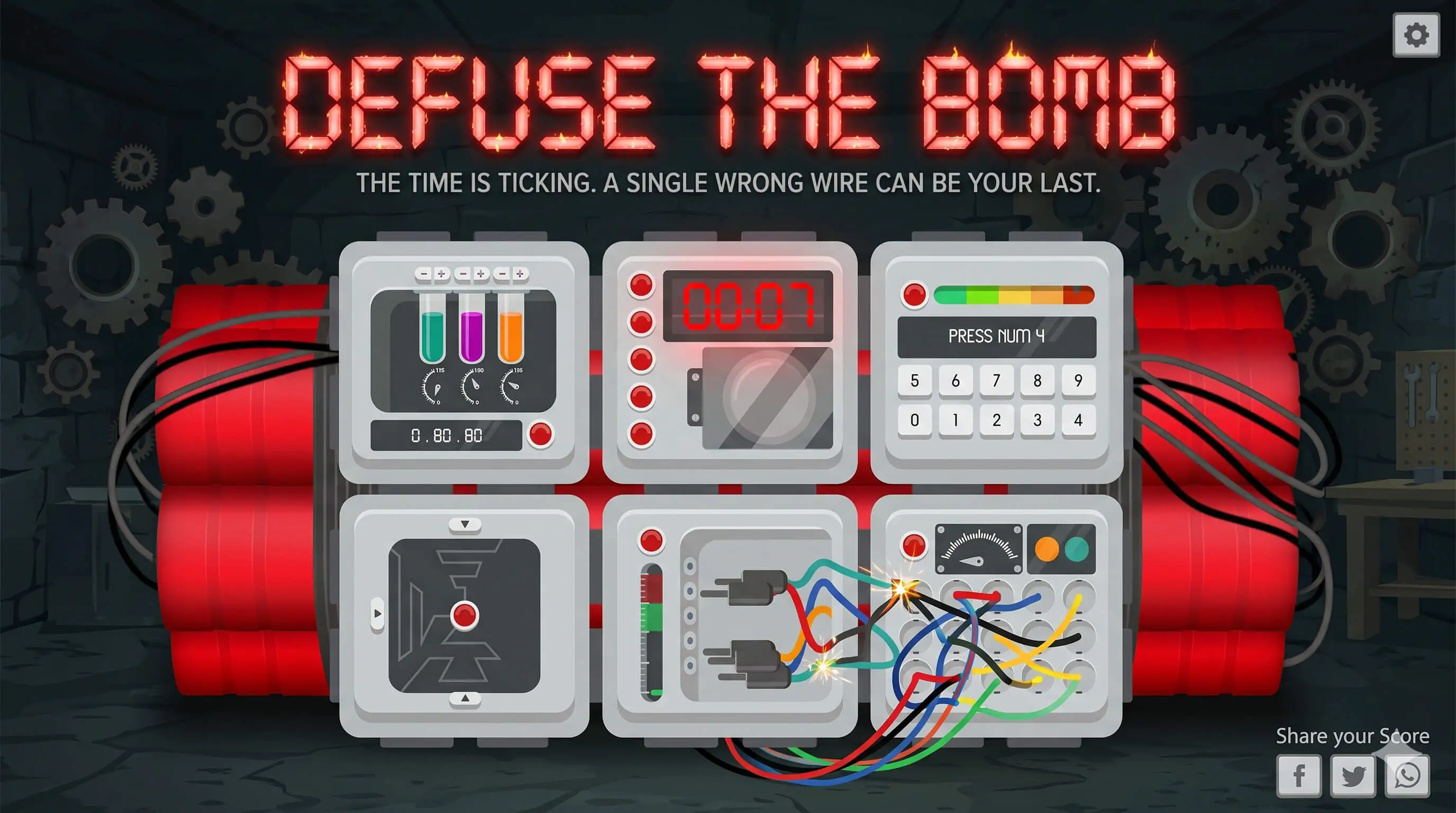 Defuse the Bomb - HTML5 Game