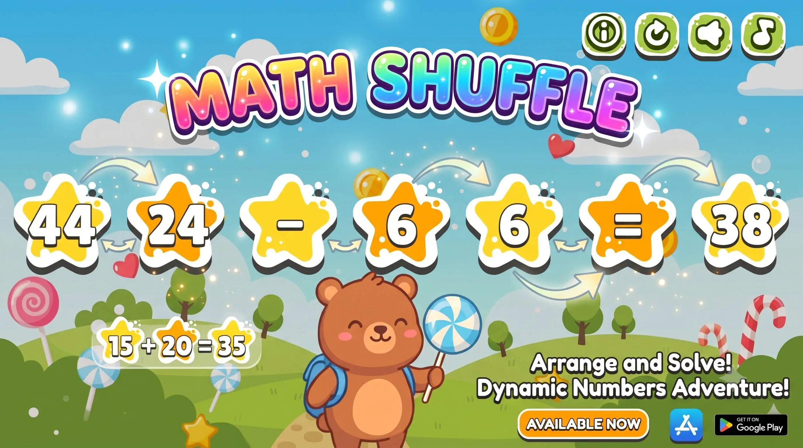 Math Shuffle - HTML5 Game
