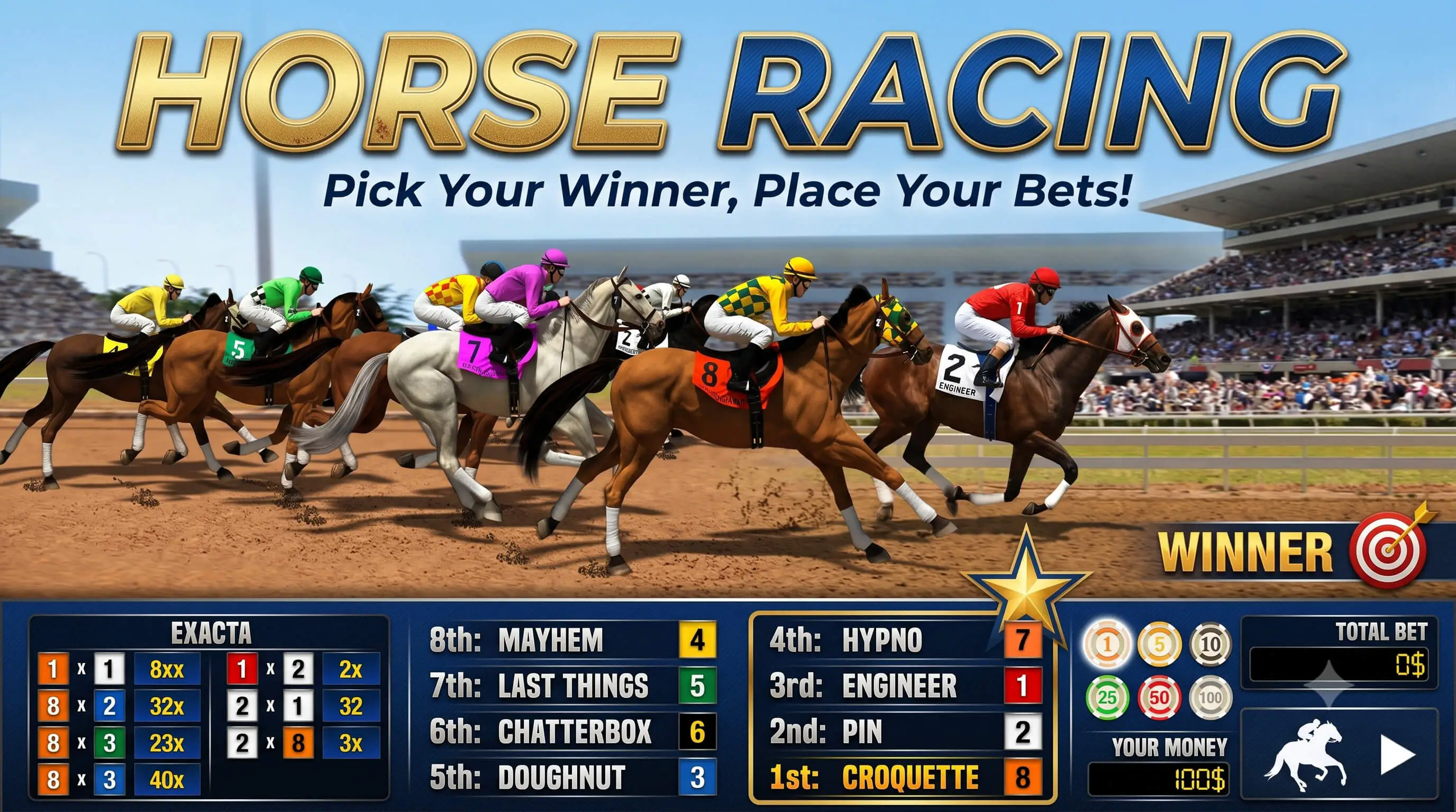 Horse Racing - HTML5 Casino Game