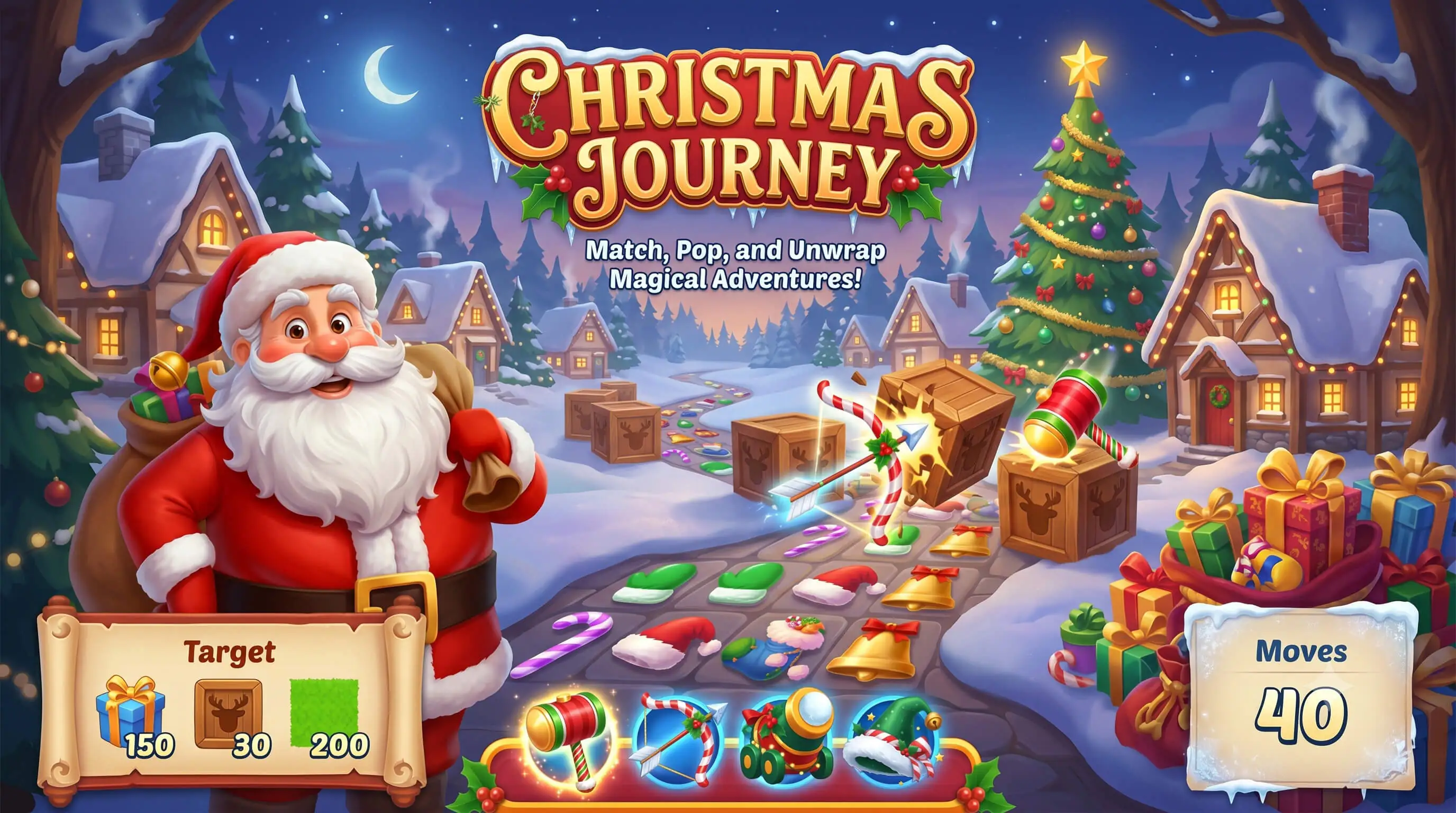 Christmas Journey: Match3 Puzzle - HTML5 Game - Construct 3 - C3P