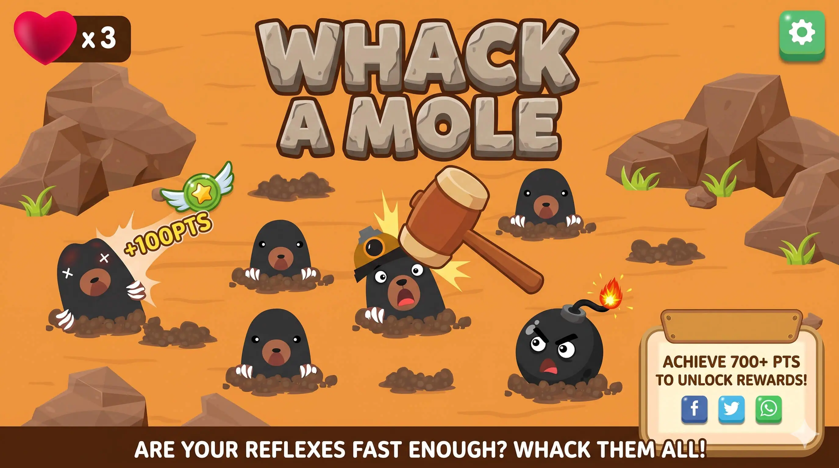 Whack A Mole - HTML5 Game